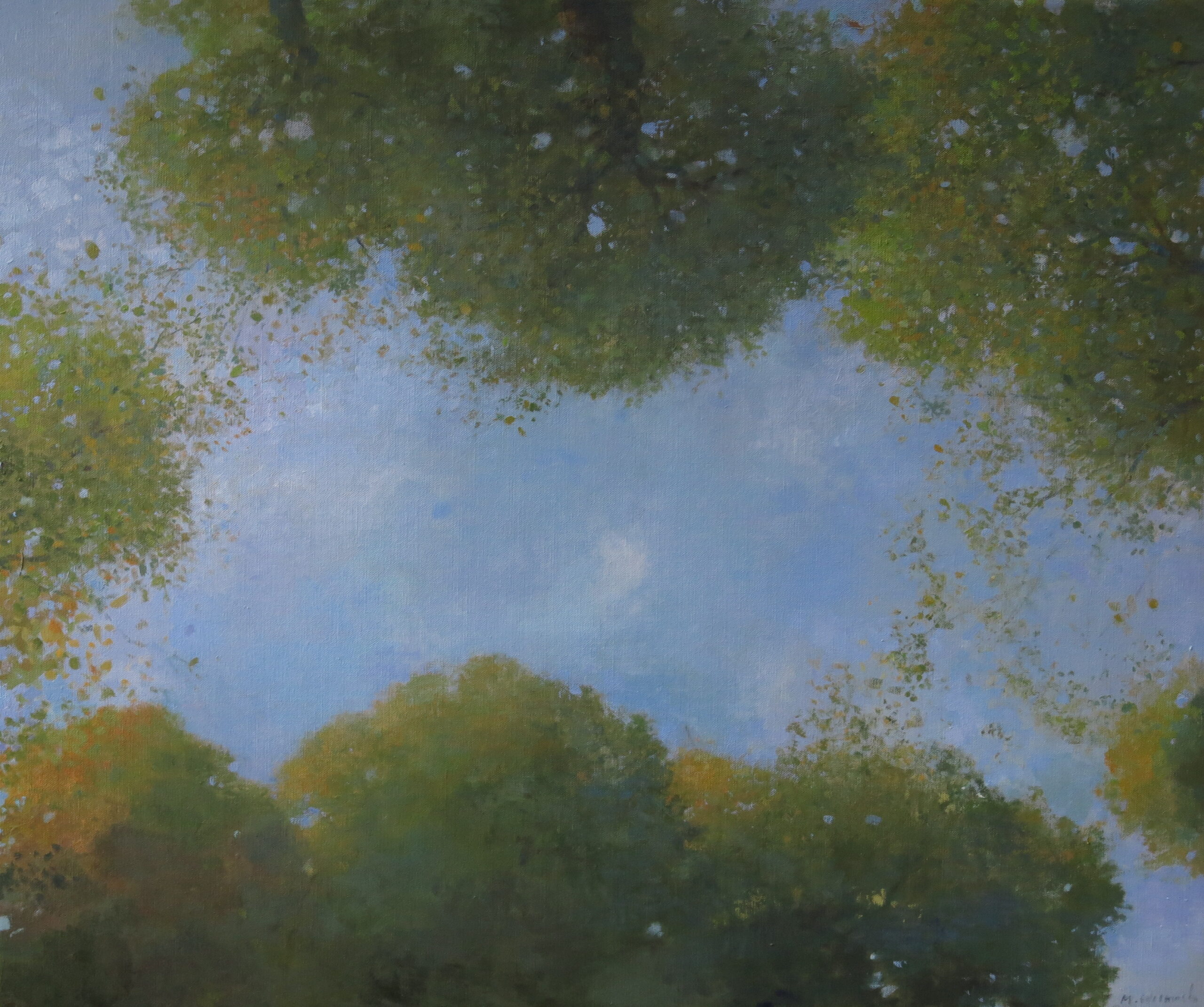 Mathieu Weemaels, « Cimes », Huile sur toile, 100 x 120 cm