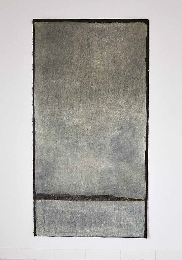 Yannick Germain, « OXX OIII XXIV 20/03/24 », Techniques mixtes sur papier, 187 x 97 cm