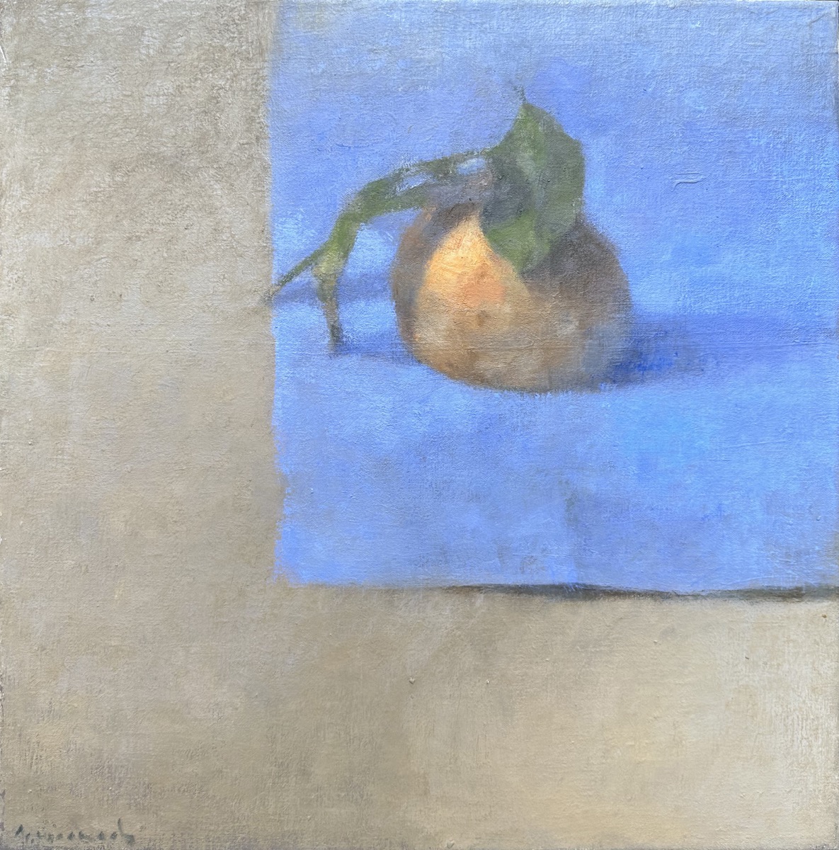 Mathieu Weemaels, « Orange », Huile sur toile, 40 x 40 cm