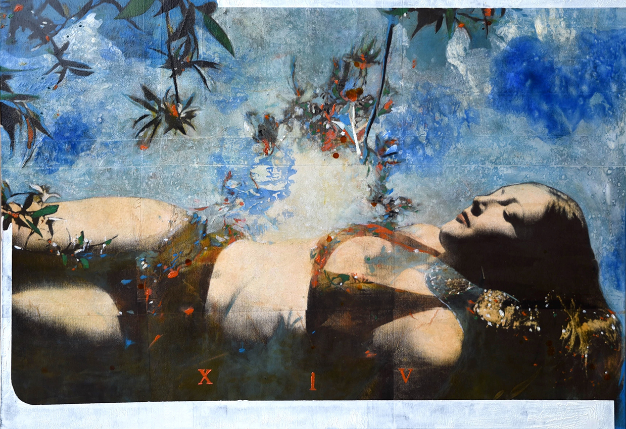 Ayline Olukman, « XIV », Techniques mixtes sur toile, 70 x 100 cm