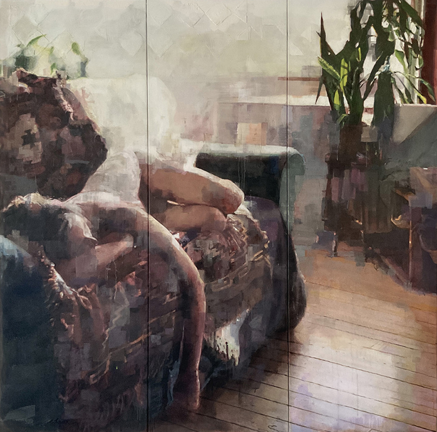 Edgar Manuel Marcos, « SWh 09 », Acrylique, pastels et silicone sur toile, 150 x 150 cm