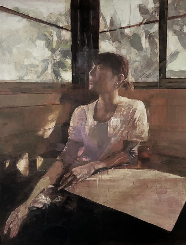 Edgar Manuel Marcos, « Un point du temps », Acrylique, pastels et silicone sur toile, 116 x 89 cm