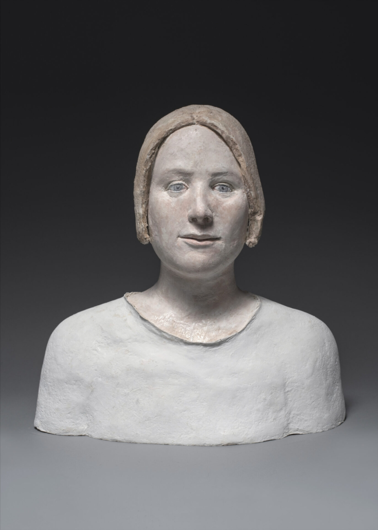 Agnès Baillon, « Isabelle », Papier mâché, Hauteur : 42 cm