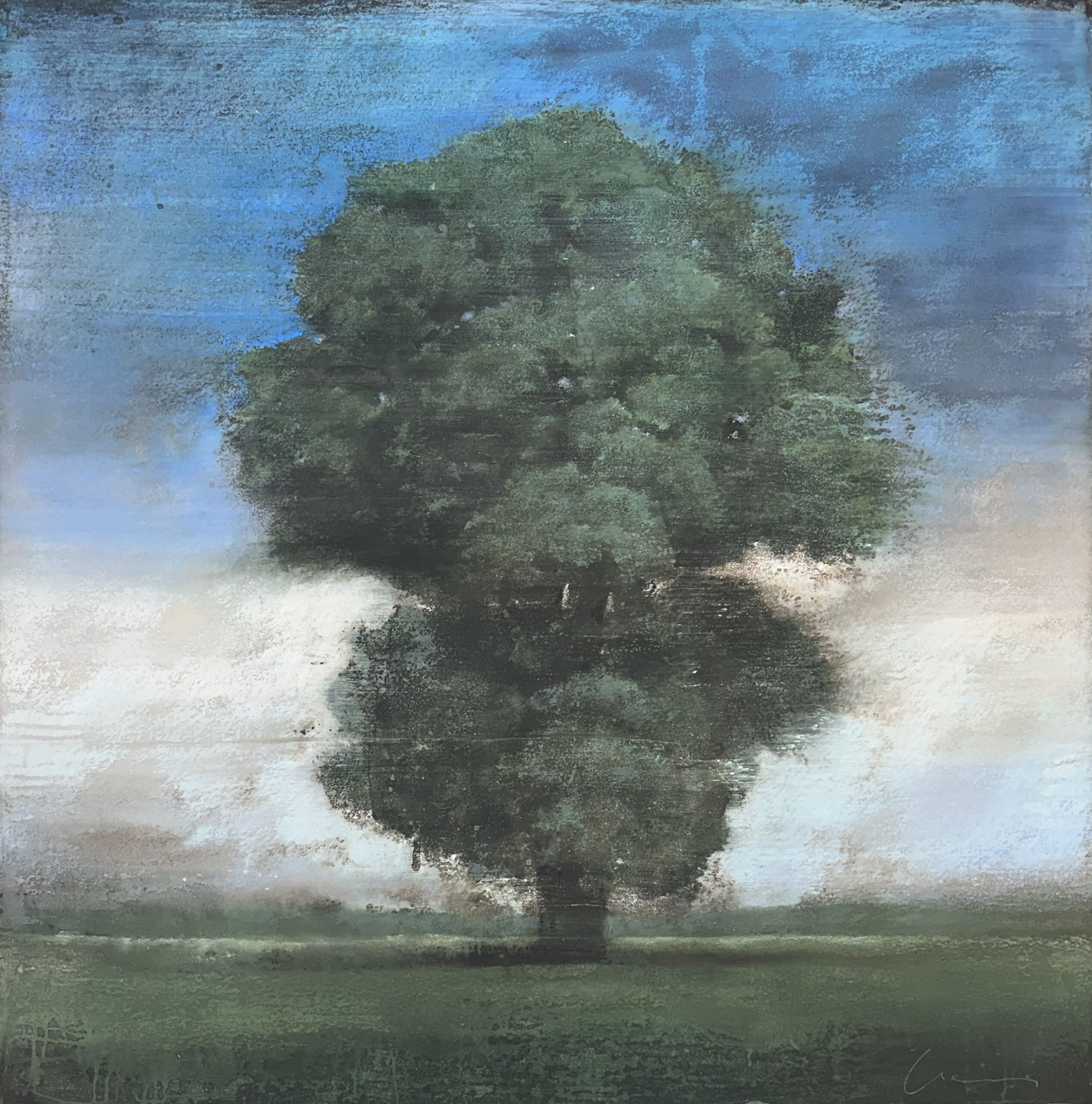 Yves Crenn, « Sans titre », Pastel, 110 x 110 cm