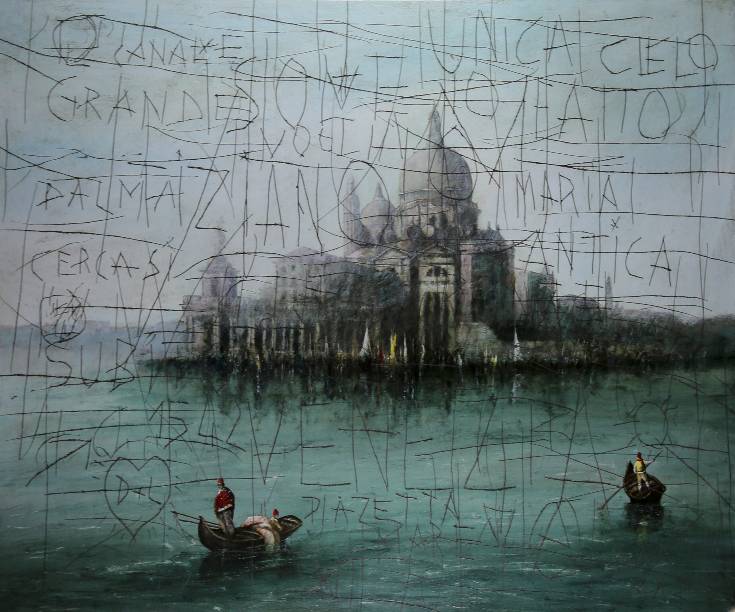 Daniel Airam, « Venise », Acrylique sur bois, 92 x 100 cm