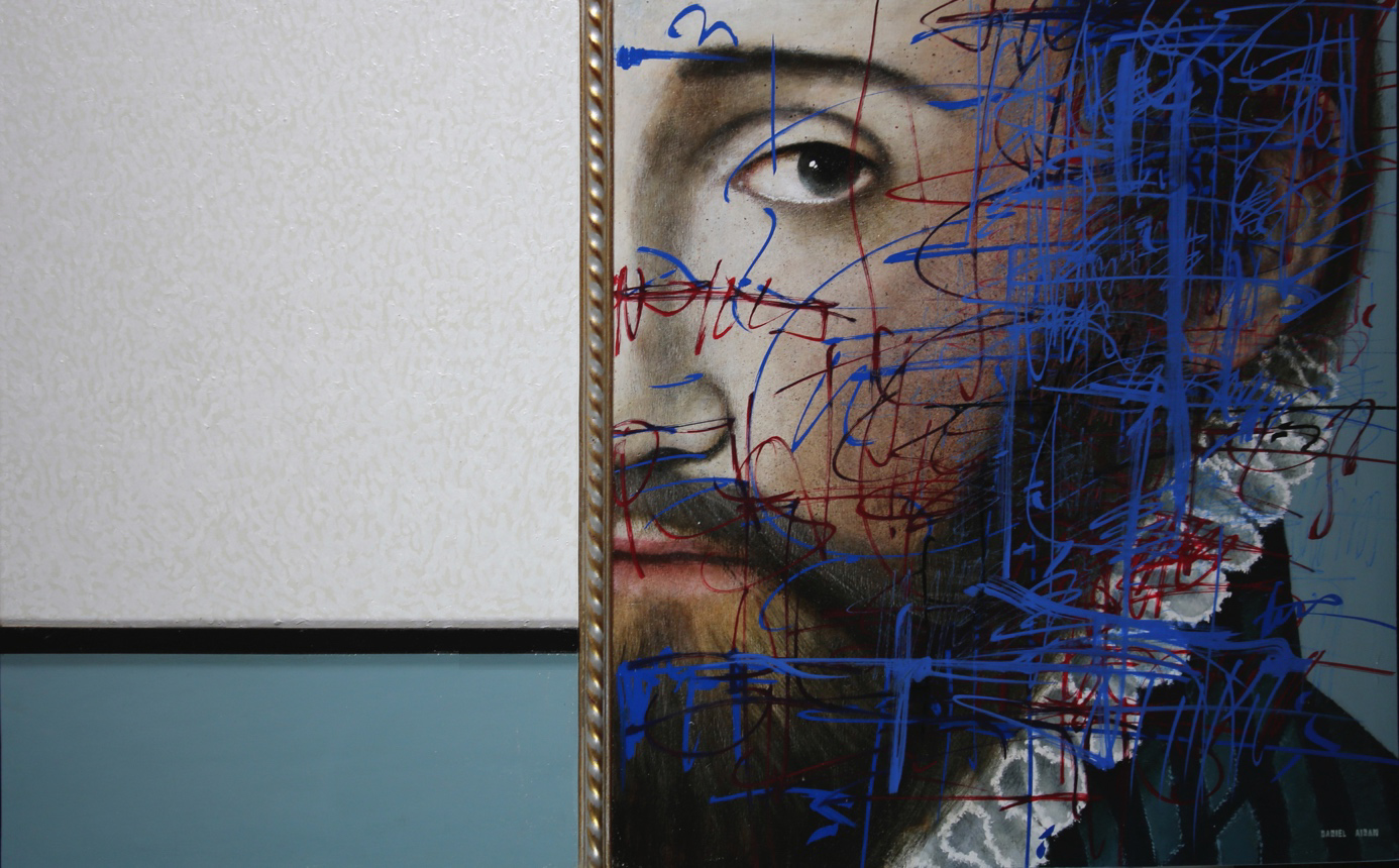 Daniel Airam, « Sans titre », Acrylique sur bois, 89 x 56 cm