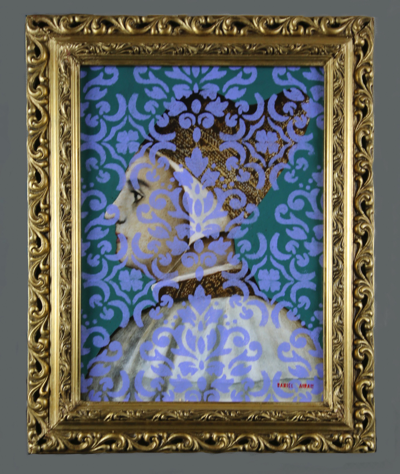 Daniel Airam, « Doge », Acrylique sur bois, 42 x 33 cm