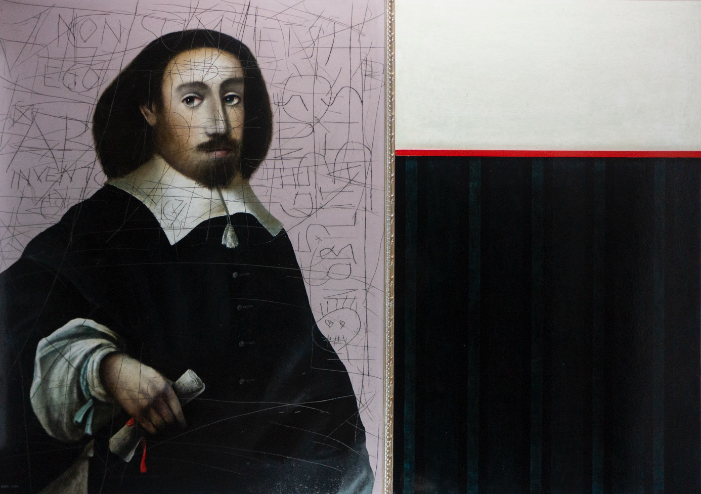 Daniel Airam, « Genus nobilitatis », Acrylique sur bois, 116 x 170 cm