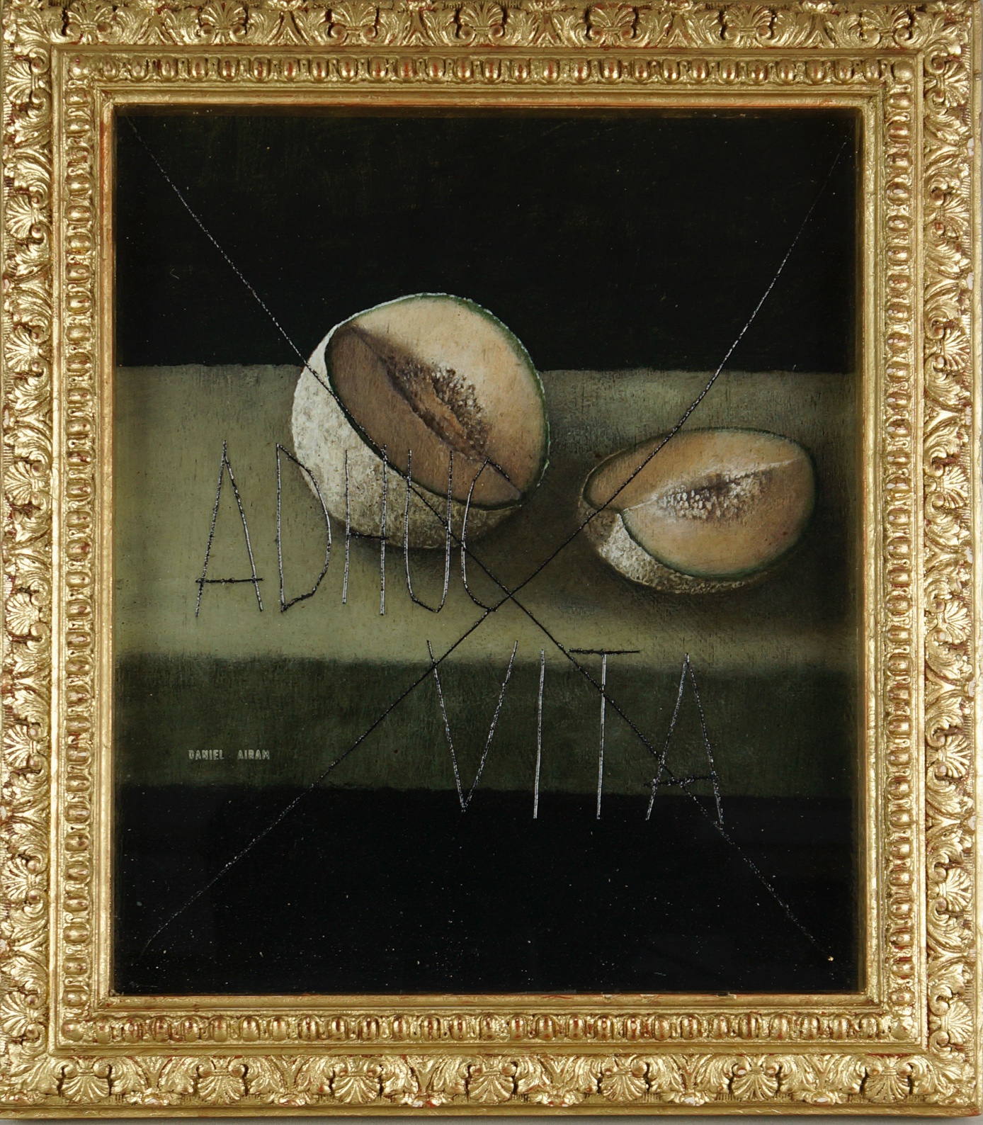 Daniel Airam, « Adhuc vita », Acrylique sur bois, 52 x 42 cm