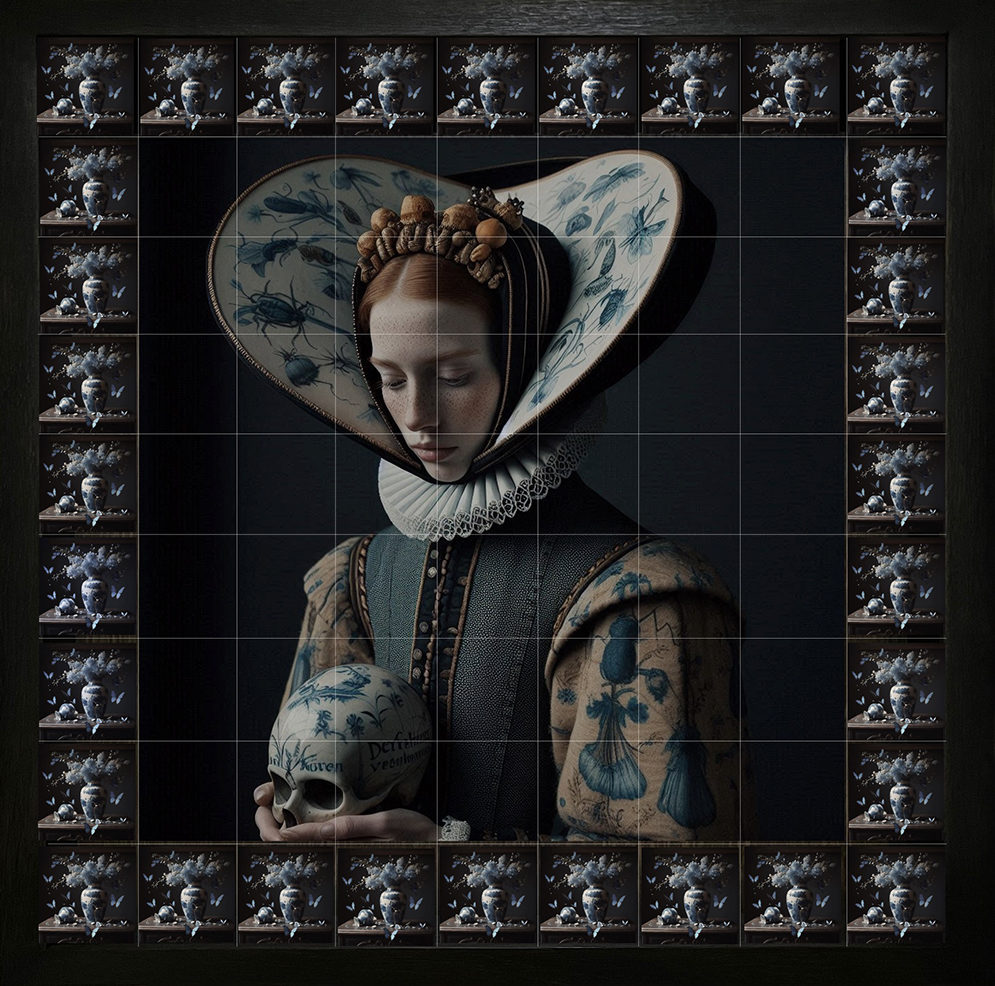 Monsieur G, « Royal Dream Blue – Untitled #04 », oeuvre numérique, 97,2 x 97,2 cm