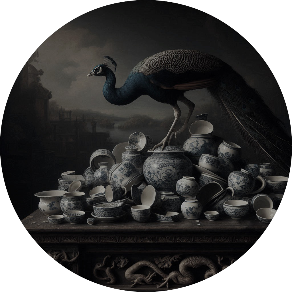 Monsieur G, « Royal Dream Blue – Untitled #02 », oeuvre numérique, ø50 cm