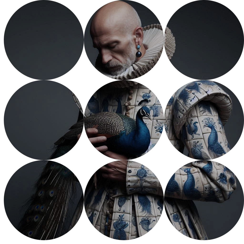 Monsieur G, « Royal Dream Blue – Untitled #11 », oeuvre numérique, 78 x 78 cm