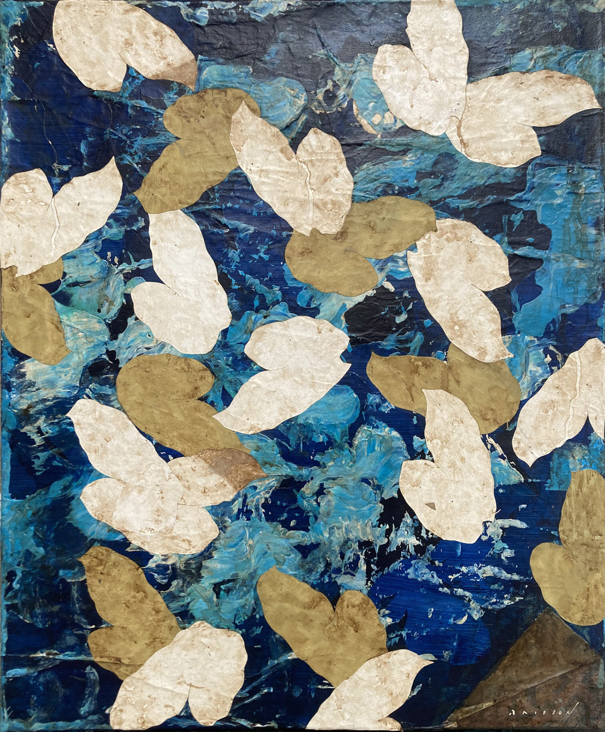 Pierre-Marie Brisson, « Les petites choses », techniques mixtes sur toile, 65 x 54 cm