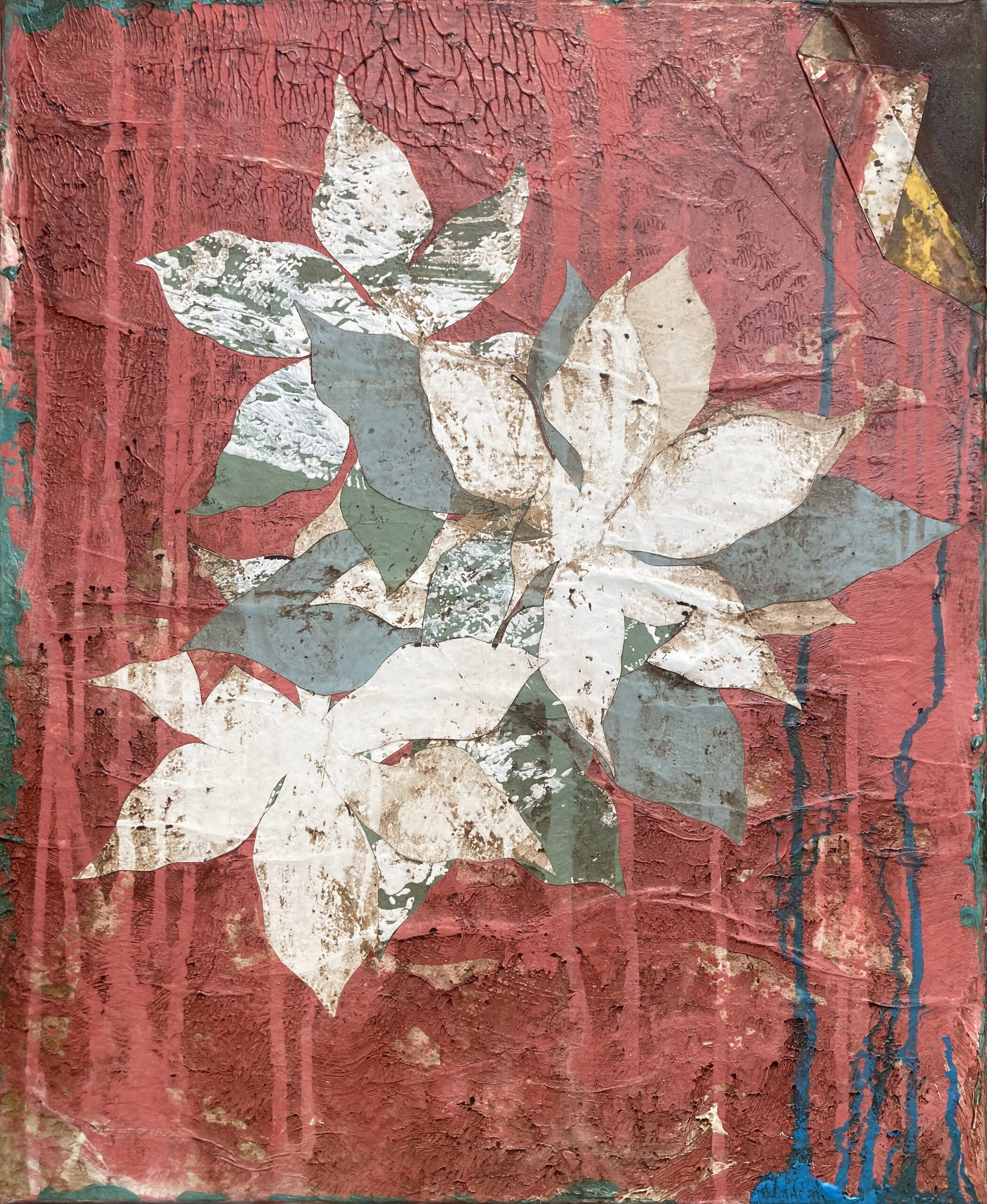 Pierre-Marie Brisson, « Printemps rose », techniques mixtes sur toile, 55 x 45 cm