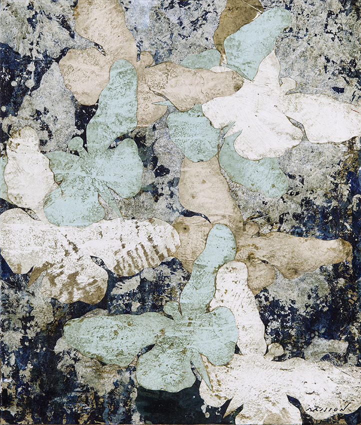 Pierre-Marie Brisson, « Printemps 3 », techniques mixtes sur toile, 46 x 38 cm