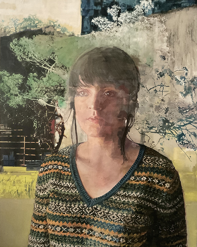 Edgar Manuel Marcos, « Portrait sans titre 106 », acrylique sur toile, 162 x 130 cm