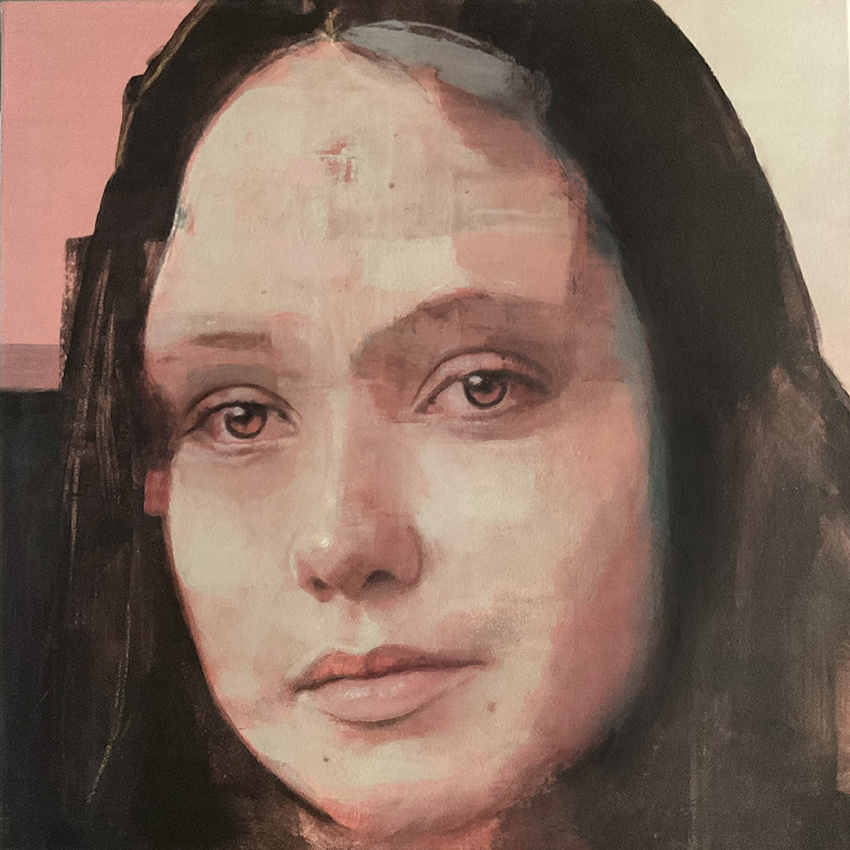 Edgar Manuel Marcos, « Portrait sans titre 91 », acrylique sur toile, 50 x 50 cm