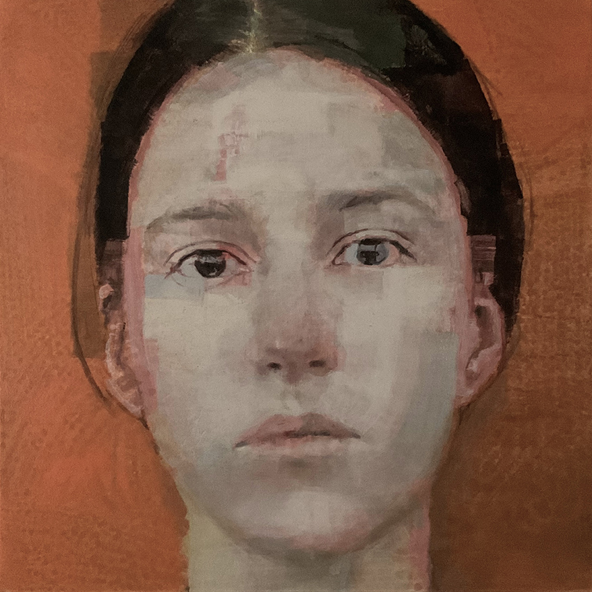 Edgar Manuel Marcos, « Portrait sans titre 95 », acrylique sur toile, 50 x 50 cm