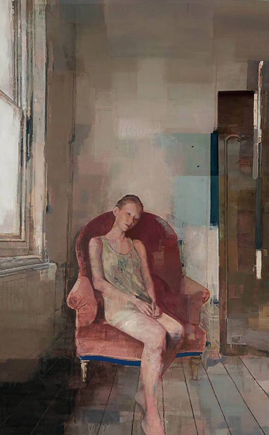 Edgar Manuel Marcos, « Situation – atelier, avril », acrylique sur toile, 116 x 73 cm