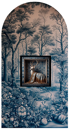 Monsieur G, « Royal Dream Blue – Untitled #29 », oeuvre numérique, 120 x 65 cm