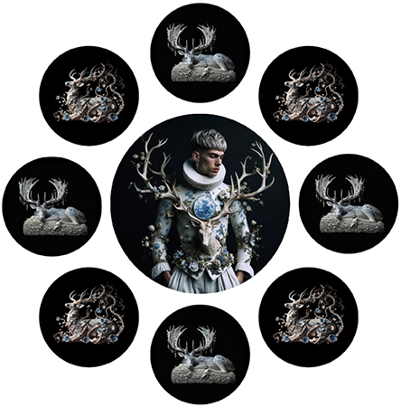 Monsieur G, « Royal Dream Blue – Untitled #05.l », oeuvre numérique, 80 x 80 cm