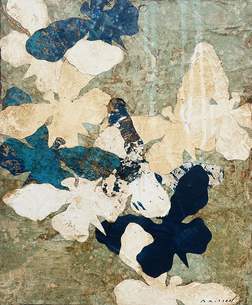 Pierre-Marie Brisson, « Printemps 7 », techniques mixtes sur toile, 46 x 38 cm