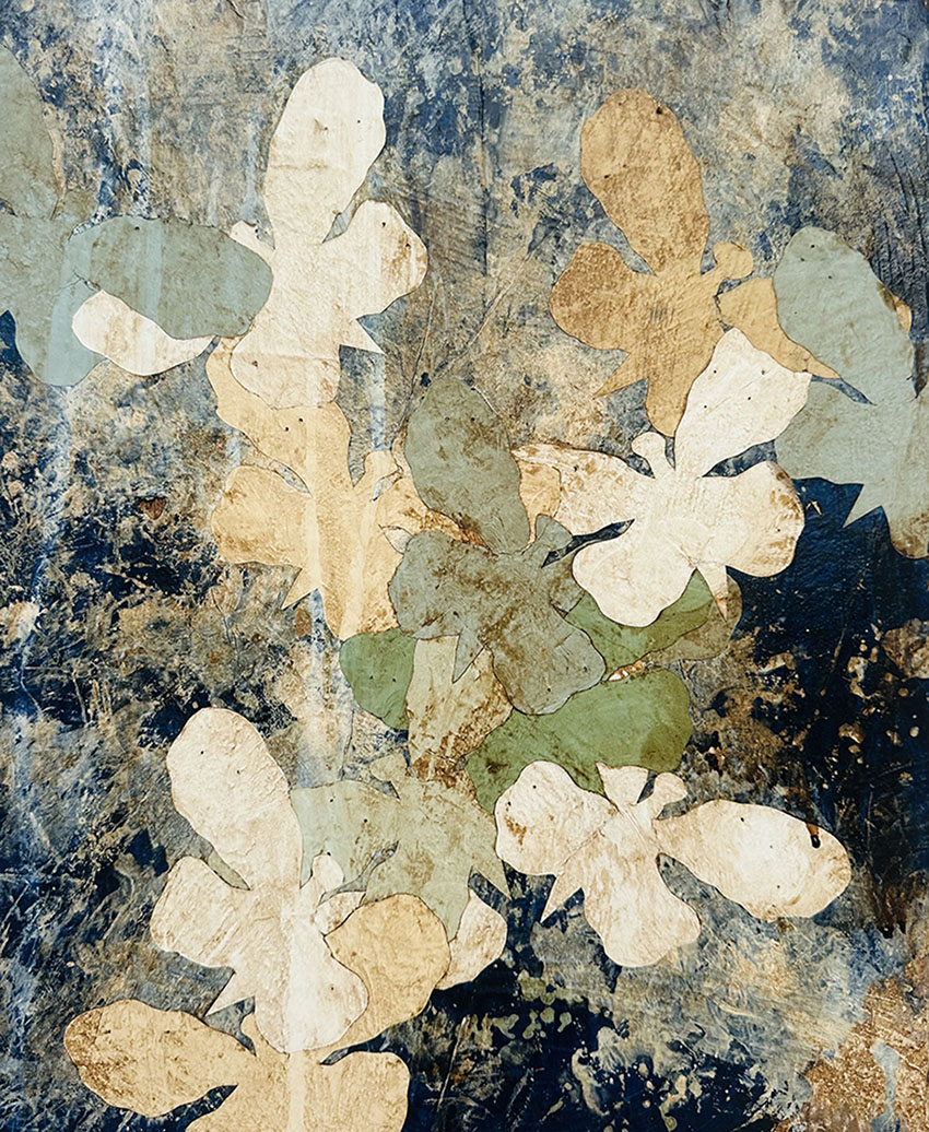 Pierre-Marie Brisson, « Printemps 9 », techniques mixtes sur toile, 46 x 38 cm