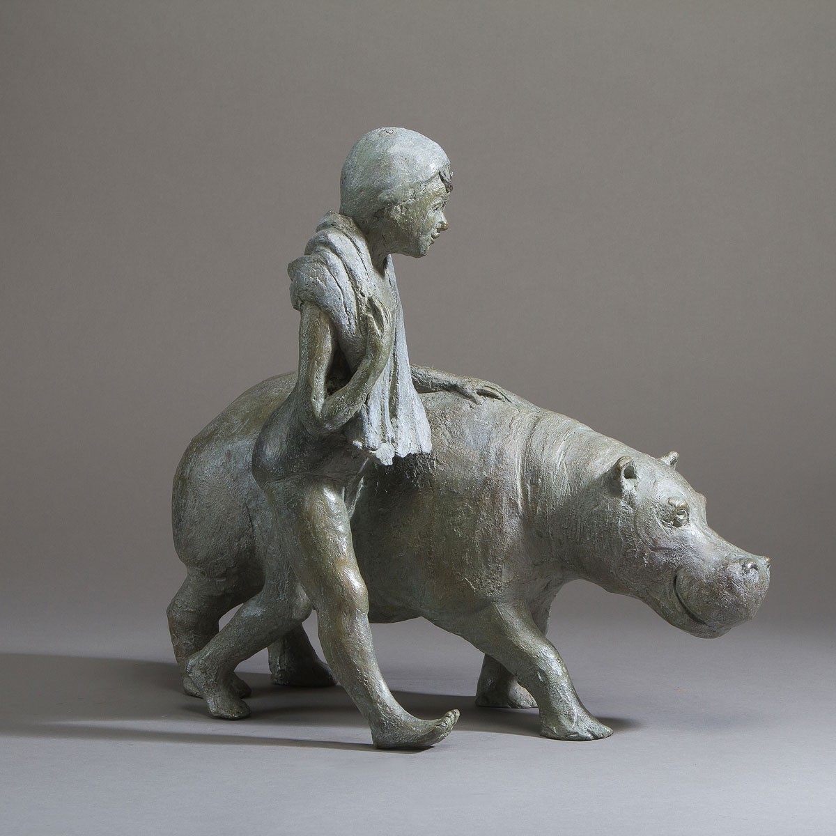 Sophie Verger, « La baignade », Bronze, 40 x 44 x 25 cm