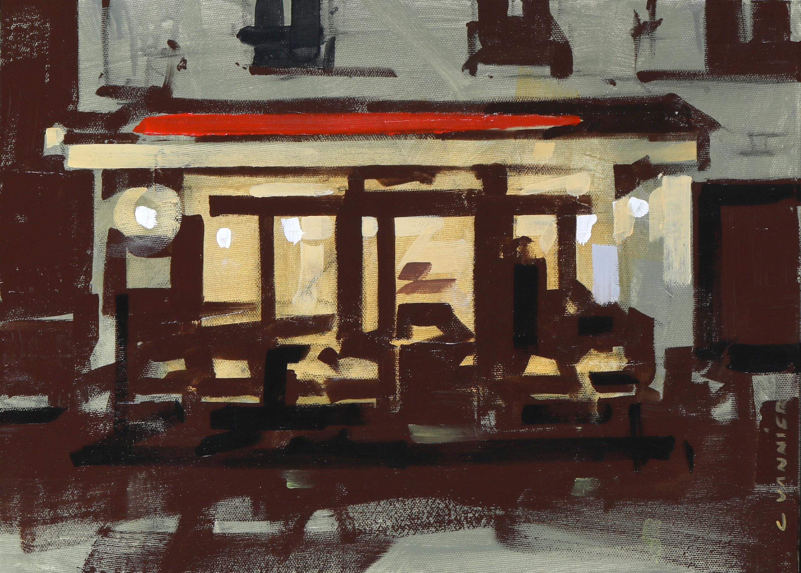 Cédrick Vannier, « Vitrine 3 », Acrylique sur toile, 33 x 46 cm