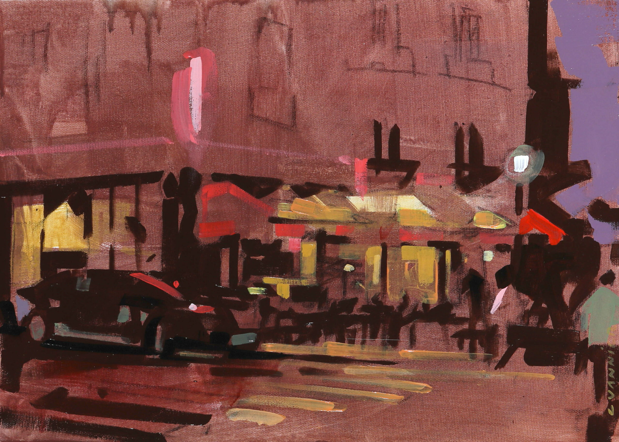 Cédrick Vannier, « Vitrine 4 », Acrylique sur toile, 33 x 46 cm