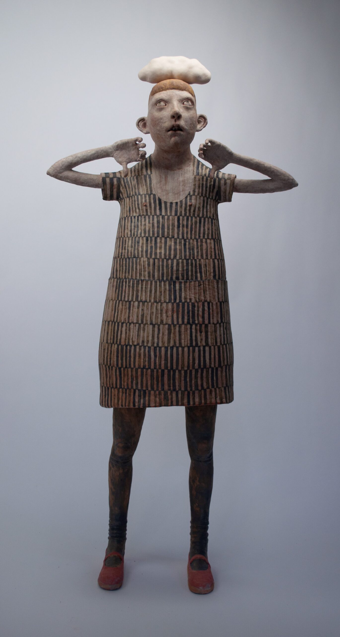 Patricia Brothaers, « S&rsquo;arrêter et regarder les nuages », Céramique, 118 x 58 x 28 cm
