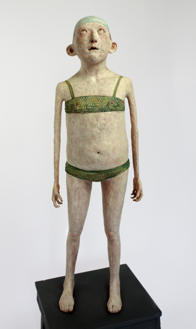 Patricia Brothaers, « Bleue de toi », Céramique, 105 x 31 x 20 cm