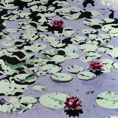 Cédrick Vannier, "Nénuphars", Acrylique sur toile,146 x 114 cm